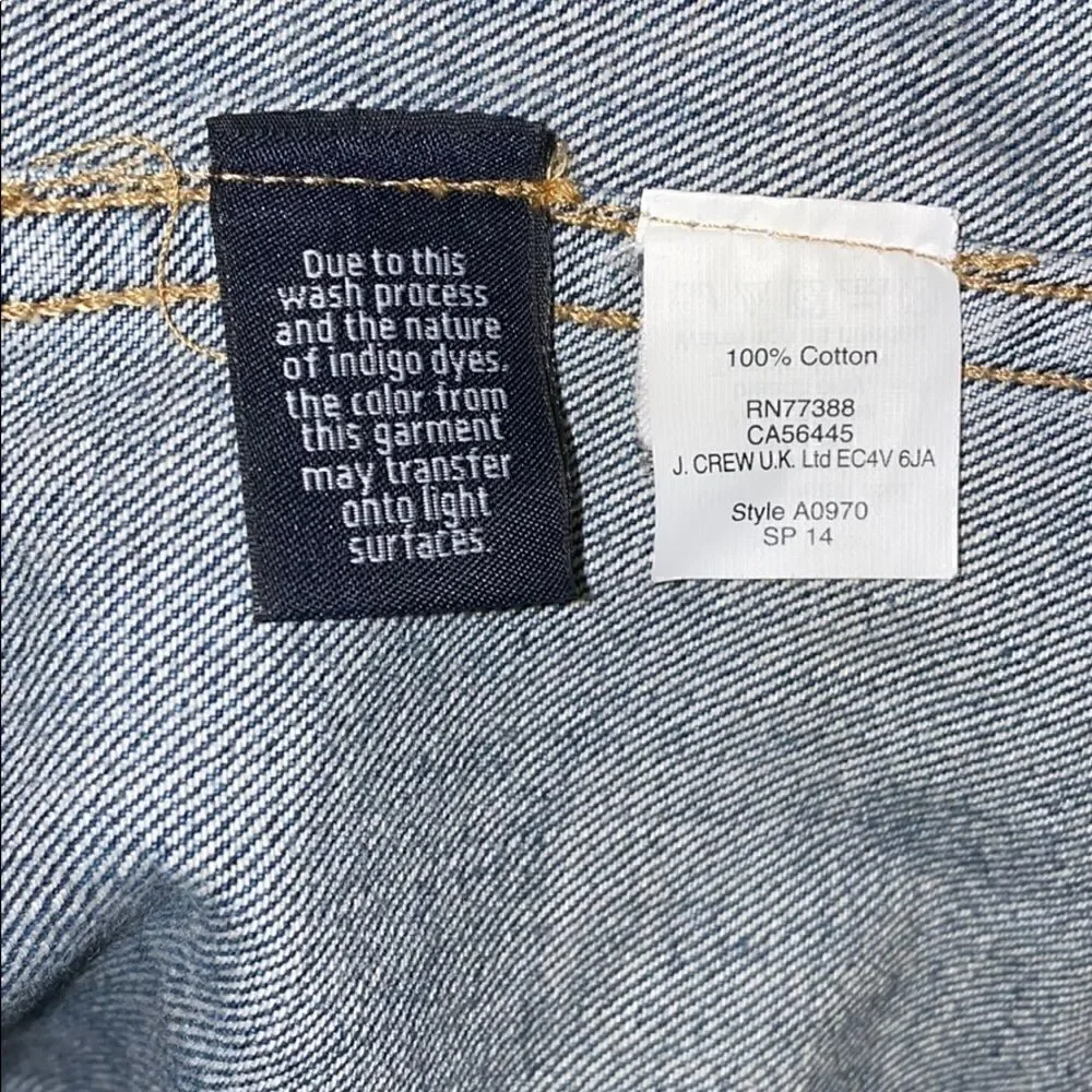 J crew Indigo Denim Vest